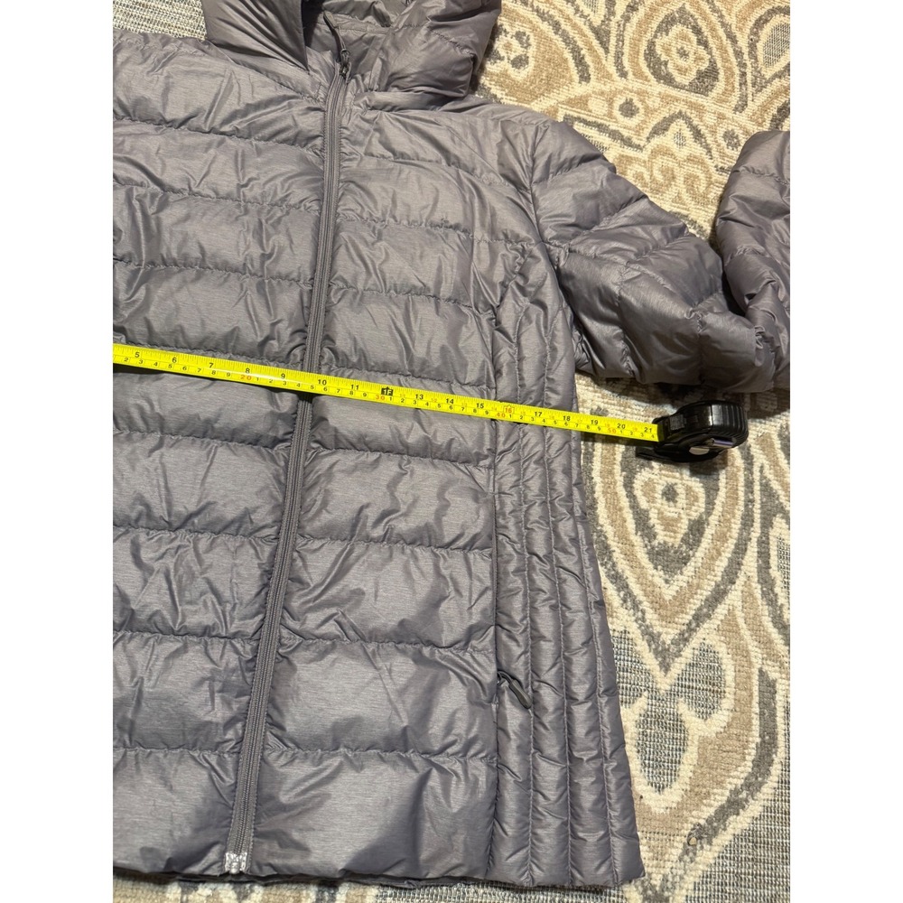 Heatkeep Womens Gray Hooded Puffer Jacket Quilted Full Zip Coat Large - Picture 6 of 7